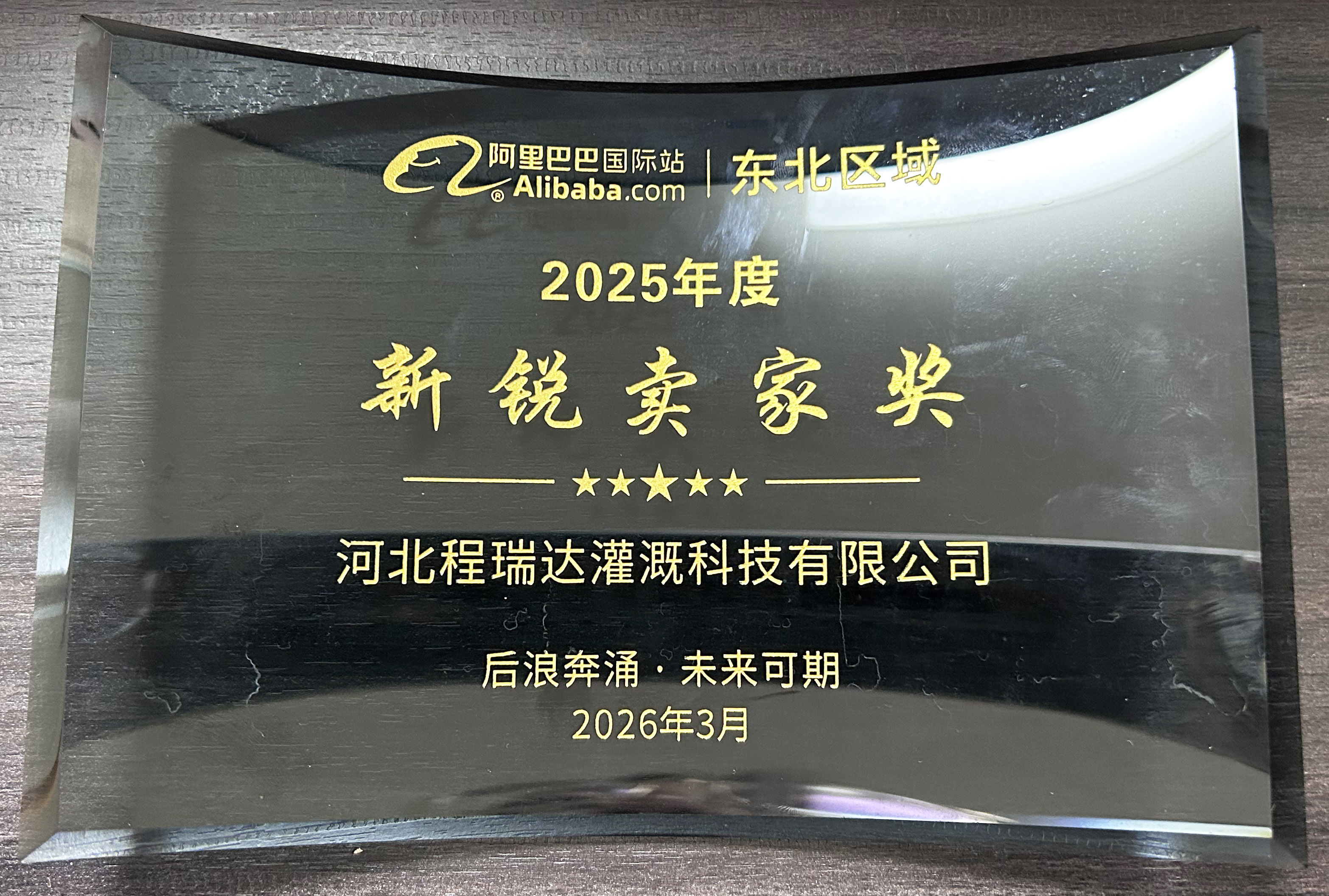 蓟州程瑞达灌溉 | 荣获阿里国际站新锐卖家奖