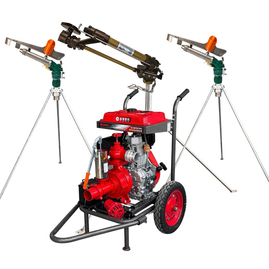 蓟州一体式灌溉机组 全套喷枪水带配齐 抗旱浇地神器